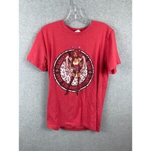 Gladiator Cornhole‎ Gear Shirt Women's M Red Short Sleeve Tee Angel Logo Girl